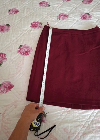 Adil Işık Bordo Midi Kadın Etek
