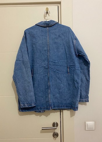Diğer Düğmeli Mavi Kadın Denim Ceket
