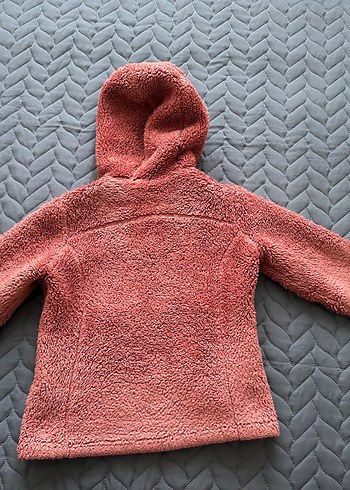 Kız Çocuk Pembe Kapüşonlu Fermuarlı Ceket - Görsel 3