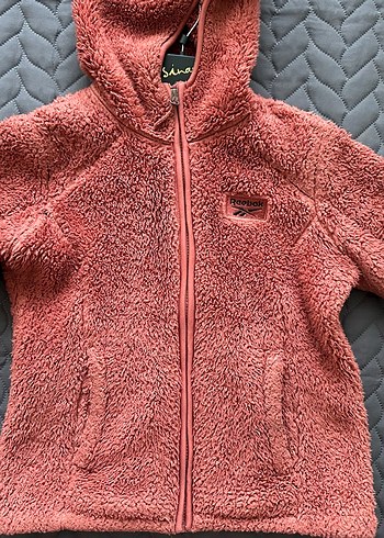 Kız Çocuk Pembe Kapüşonlu Fermuarlı Ceket - Görsel 2