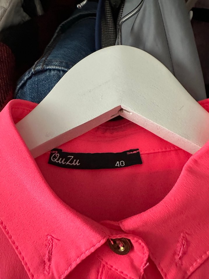 Pembe Düğmeli Kolsuz Salaş Gömlek - Görsel 5