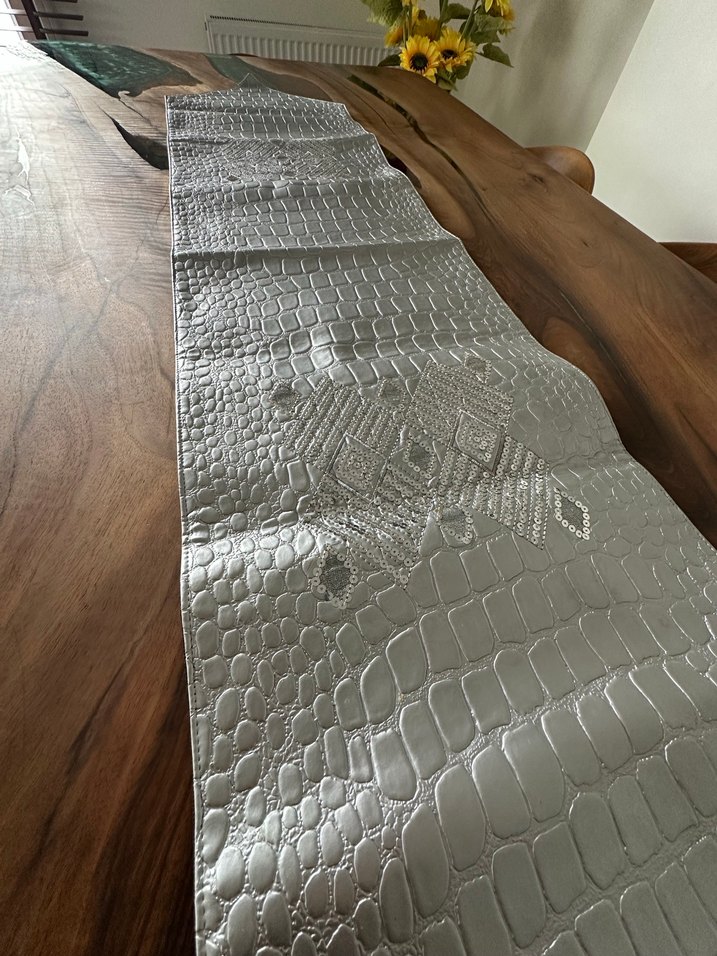 Uzun Gri Yılan Desenli - Görsel 5