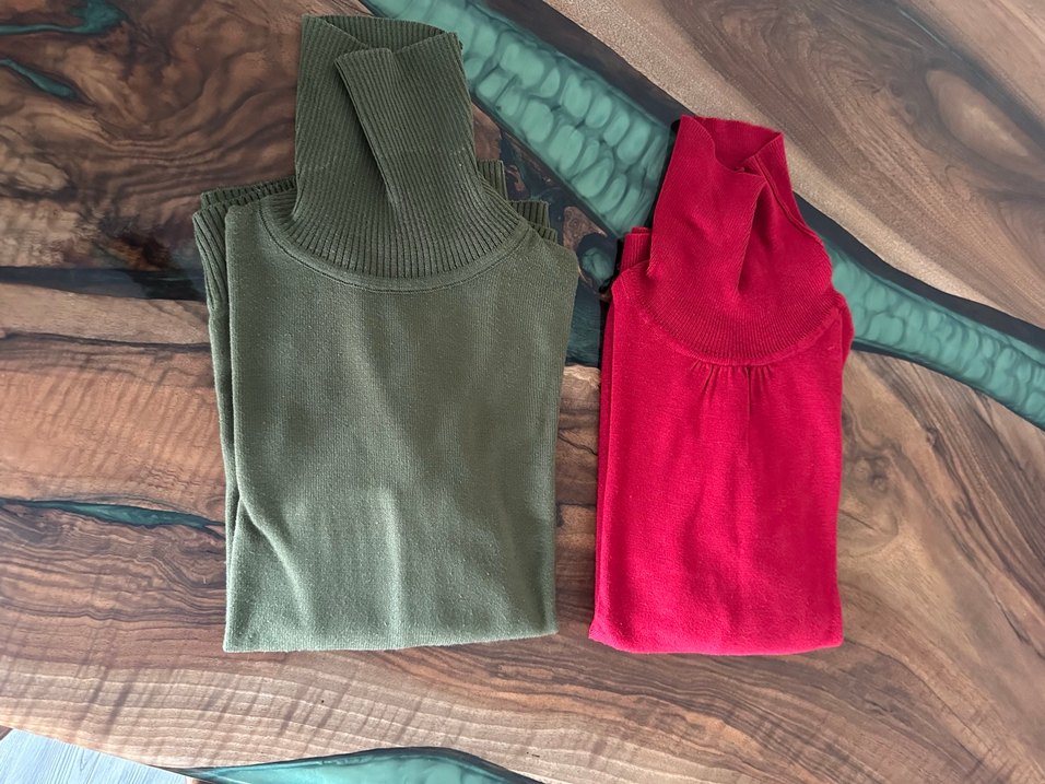 Kadın Haki Boğazlı Uzun Kollu Triko - Görsel 5