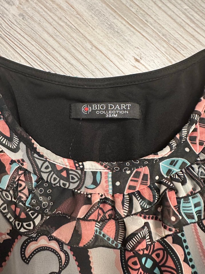 Desenli Bohem kısa Elbisesi - Görsel 3