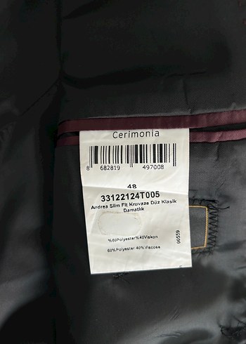 Siyah Erkek Kruvaze Takım Elbise - Görsel 5