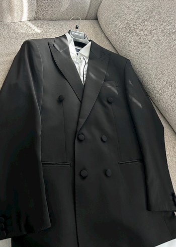 Siyah Erkek Kruvaze Takım Elbise - Görsel 2