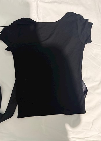 s Beden siyah Renk Siyah Gotik Fiyonklu sırt detaylı bluz