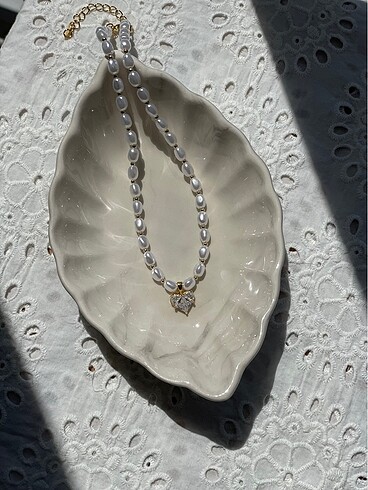 Kalpli İnci Taşlı Kolye - Görsel 4