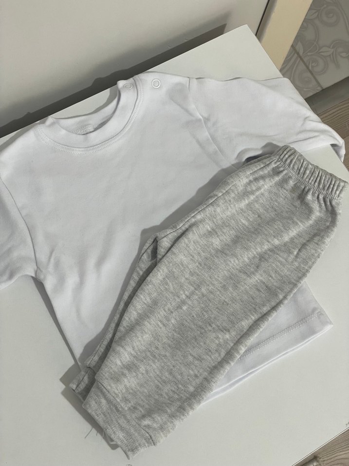 Gri Bebek Erkek Takım Uzun Kollu - Görsel 4