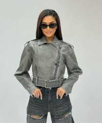 s Beden Pull & bear model biker deri ceket
