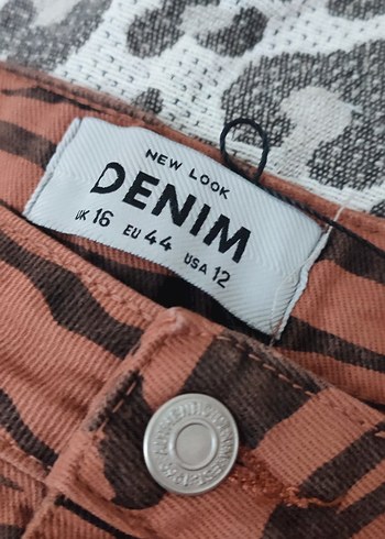 New Look Kahverengi Zebra Desenli Midi Mini Etek