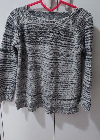 Gri Triko örgü Kadın Kazak - Görsel 2