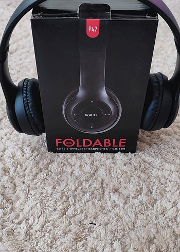 Katlanabilir Kablosuz Siyah Kulaklık - Görsel 3