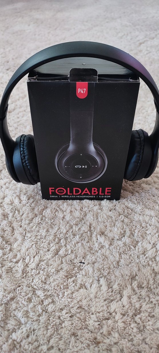 Katlanabilir Kablosuz Siyah Kulaklık - Görsel 3