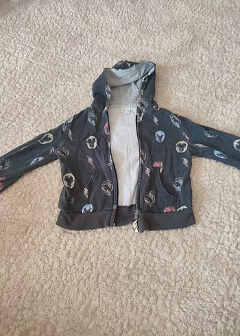 Kız Çocuk Kapüşonlu Tie-Dye Desenli Mont - Görsel 2