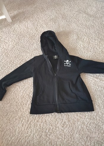 Erkek Siyah Fermuarlı Sweatshirt ve Eşofman Takımı - Görsel 5