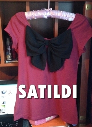 H&M H&M kurdele siyah pembe tişört