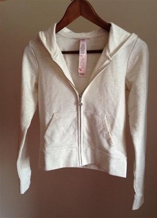 LA SENZA Krem Rengi Kapusonlu Sweatshirt