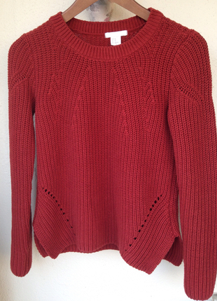 H&M kiremit rengi kazak