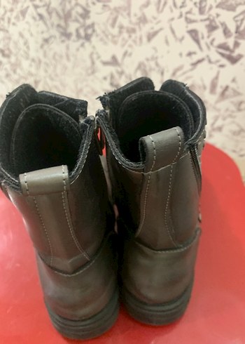 34 Beden gri Renk Gri Deri Gotik Kadın Botları