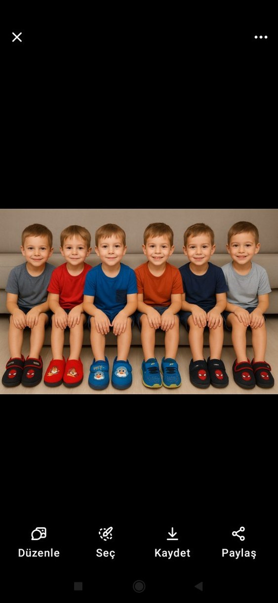 Renkli Erkek Çocuk Terlikleri - Cırt Cırtlı - Görsel 4