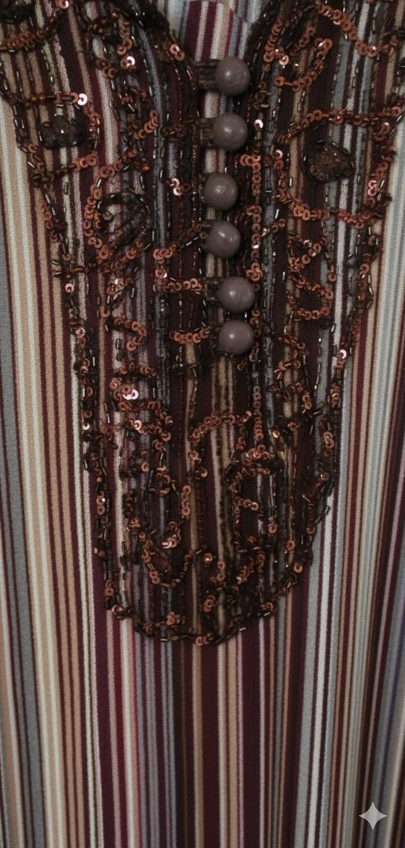 Boncuk Detaylı Bohem V Yaka Kadın Tunik - Görsel 5