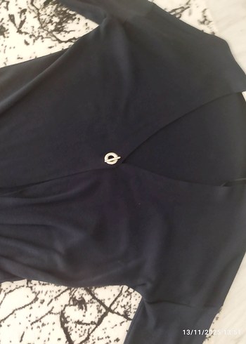 Düğmeli Lacivert Kadın Hırka - Görsel 5