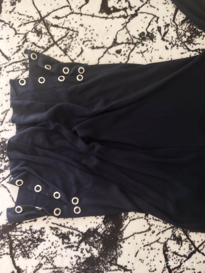 Düğmeli Lacivert Kadın Hırka - Görsel 4