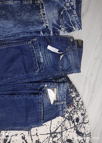 Kadın Mavi Bol Kesim Midi Kot Pantolon - Görsel 5