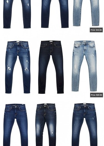 Kadın Mavi Bol Kesim Midi Kot Pantolon - Görsel 12