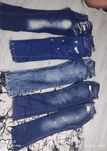 Kadın Mavi Bol Kesim Midi Kot Pantolon - Görsel 2