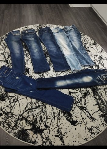 Kadın Mavi Bol Kesim Midi Kot Pantolon - Görsel 11