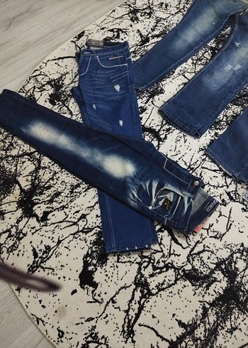 Kadın Mavi Bol Kesim Midi Kot Pantolon - Görsel 15