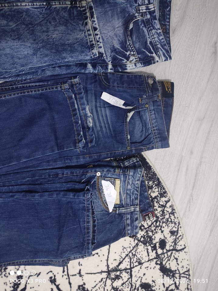 Kadın Mavi Bol Kesim Midi Kot Pantolon - Görsel 5