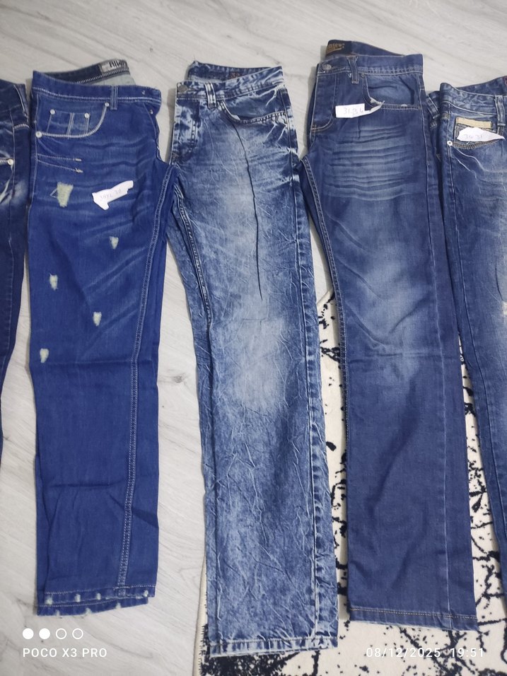 Kadın Mavi Bol Kesim Midi Kot Pantolon - Görsel 3