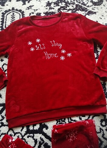 xl Beden pelüş pijama takımı