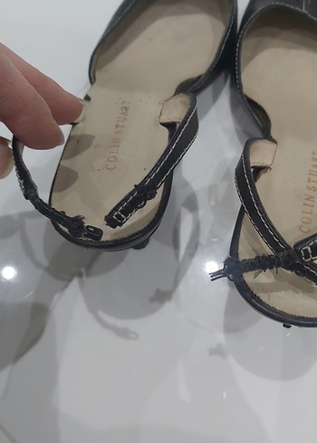 Klasik Siyah Deri Stiletto Tokalı Kadın Ayakkabı - Görsel 3