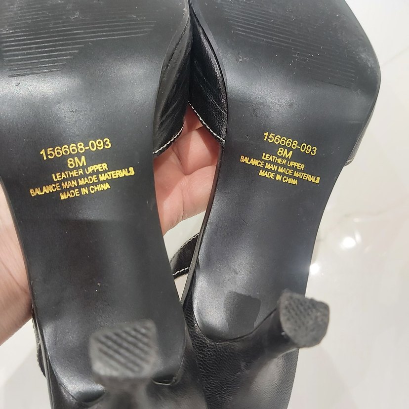 Klasik Siyah Deri Stiletto Tokalı Kadın Ayakkabı - Görsel 5