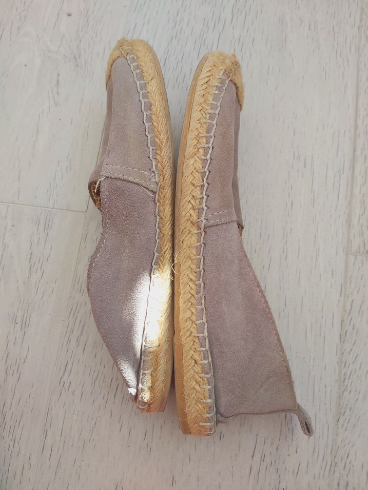 Bej Süet Kadın Dolgu Topuk Espadril - Görsel 5