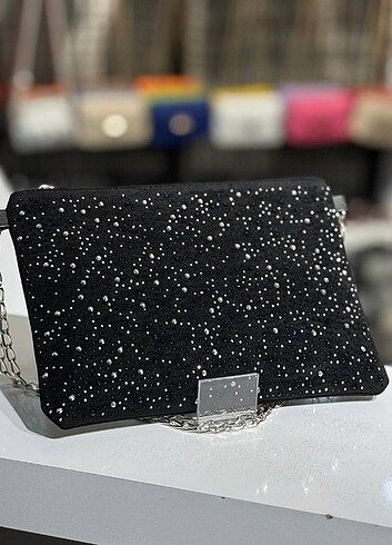 Taşlı Clutch Çanta 