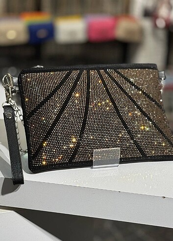 Mango Taşlı Clutch Çanta 
