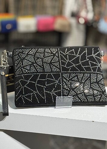Zara Taşlı Clutch Çanta 