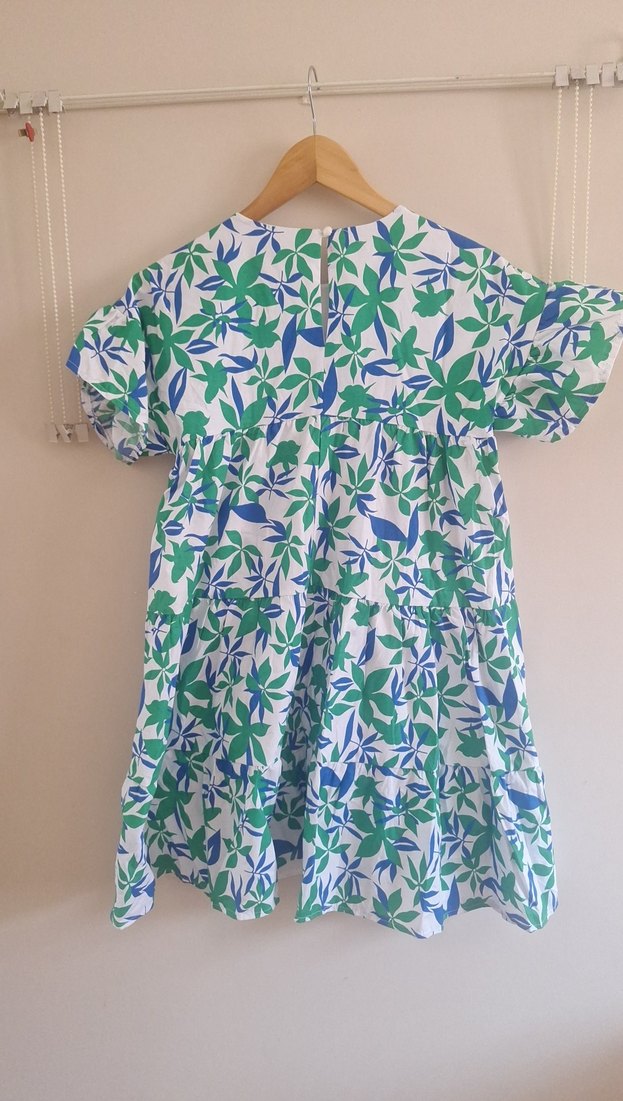 Yeşil Desenli Bohem Elbise - Görsel 4