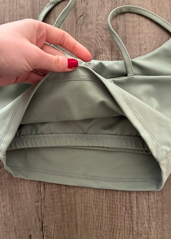 Bej Strappy Crop Top Kadın Atlet - Görsel 3