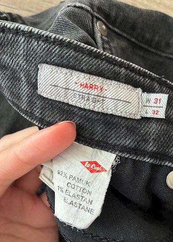 Gri Düğmeli Unisex Kot Pantolon - Görsel 3