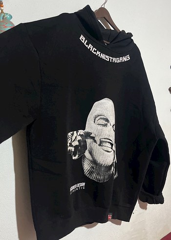 xxl Beden Siyah Baskılı Oversize Sweatshirt