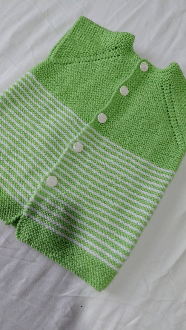 Yeşil Örgü Yelek - Görsel 2