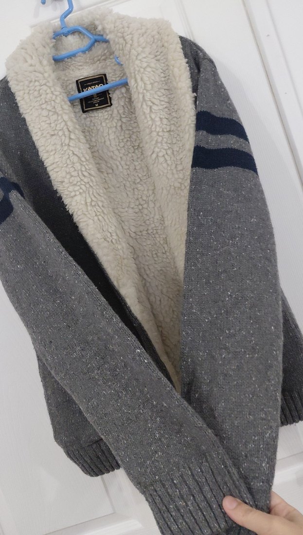 Erkek Hırka, Yün, Rahat Kesim - Görsel 4