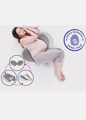 Gri Emzirme ve Hamilelik Destek Yastığı - Görsel 2