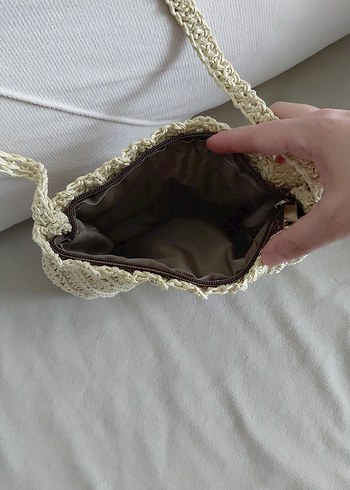 Bej Örgü Kadın Çanta - Görsel 2